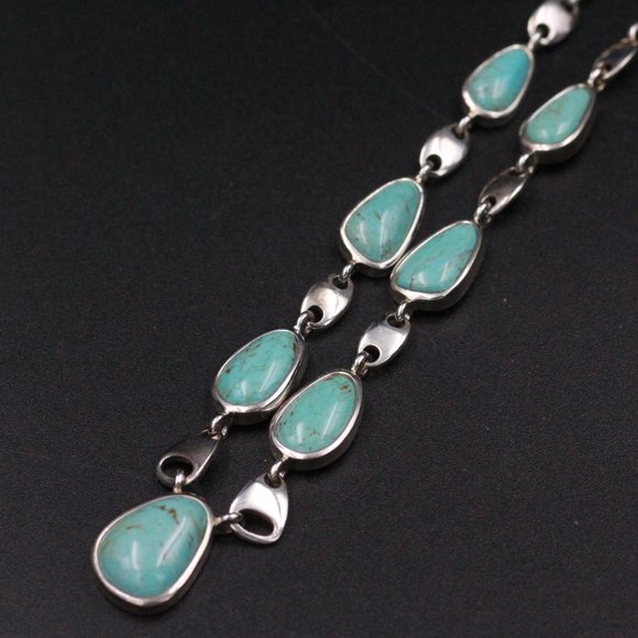 WHITNEY KELLY WK STERLING SILVER TURQUOISE NECKLACE - Picture 3 of 5